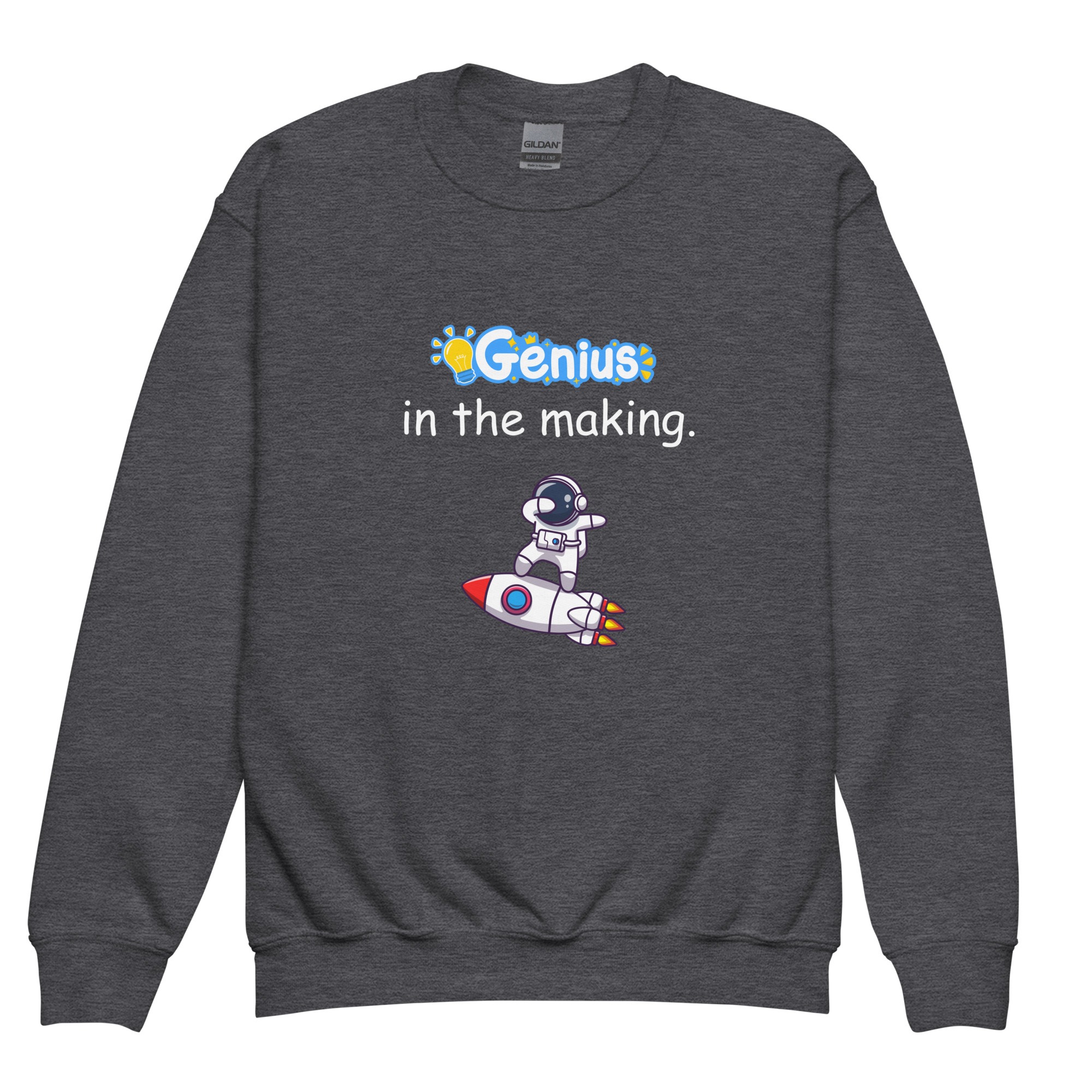 Youth crewneck sweatshirt - Genius in the making - Image 6
