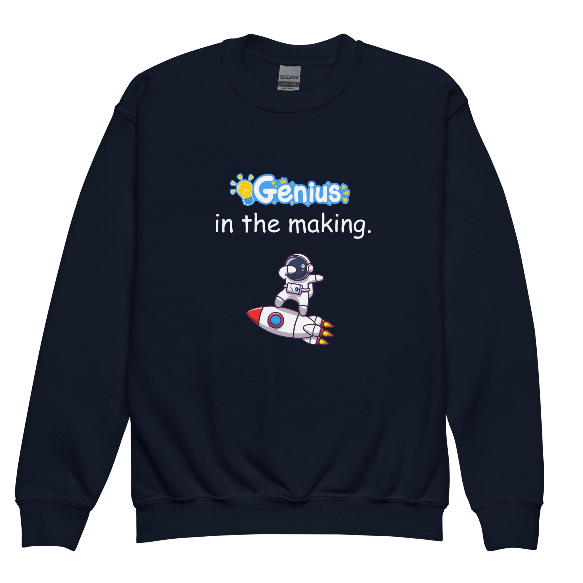 Youth crewneck sweatshirt - Genius in the making - Image 3