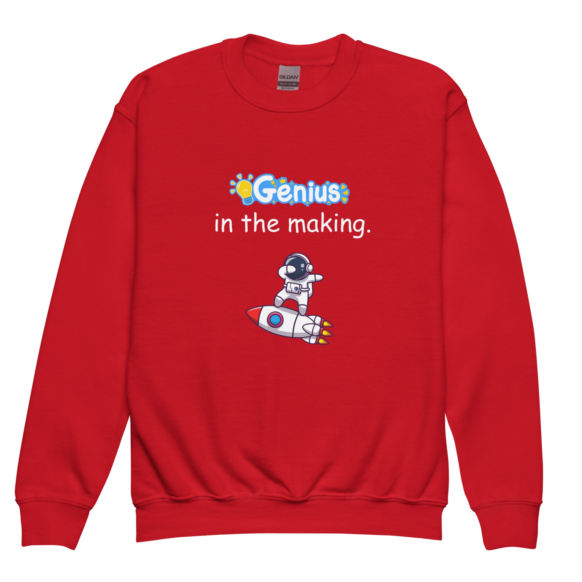 Youth crewneck sweatshirt - Genius in the making - Image 5