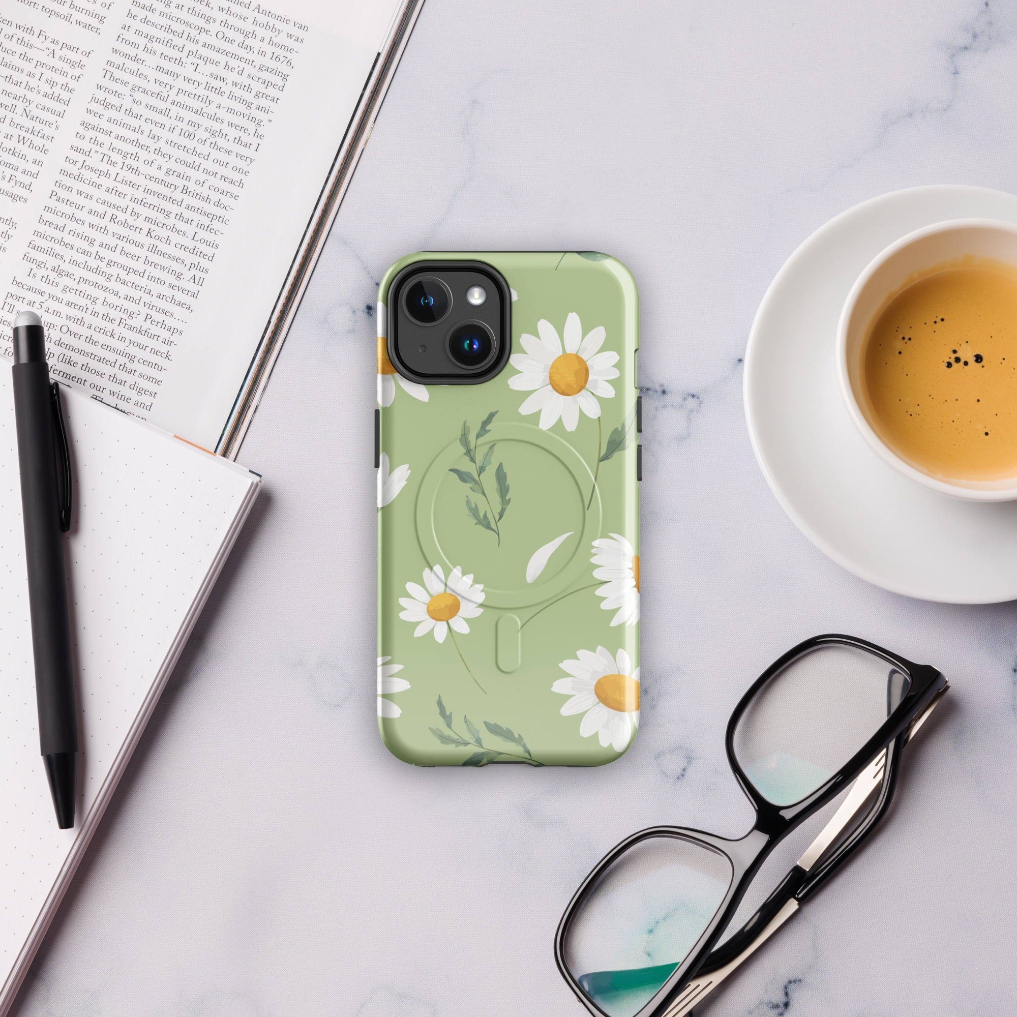 MagSafe® Tough iPhone Case – Daisy Sage | Floral Protective Cover - Image 34