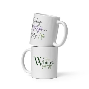 White glossy mug - Whimsy Mimzy Branded